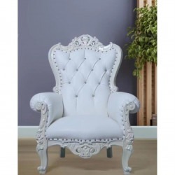 White Kids Throne Chair